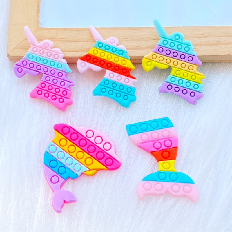 Embellishment Glue Craft - 20Pcs Nieuwe Leuke Fishtail Eenhoorn Dolfijn
