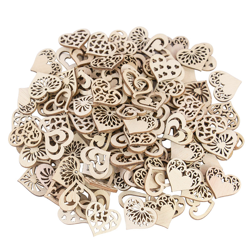 Embellishments For Scrapbooking - 50/100 Stuks Uitgeholde Hart Patroon Kleine