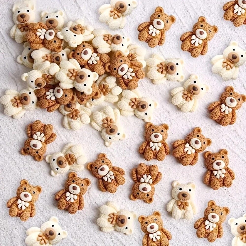 Embellishments For Scrapbooking - 10-100 Stuks Cartoon Beige Koffie Beer