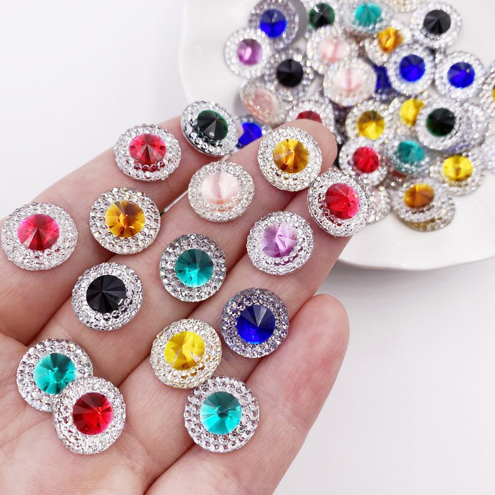 Embellishment Glue Craft - Hars 10/12/16mm Dubbele Kleur Bolle kristal