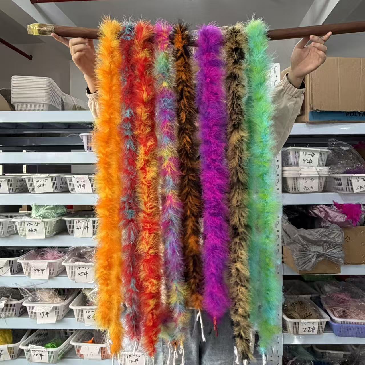 Feather Trim Marabou - Veelkleurige 2 meter Marabou Feather Boa