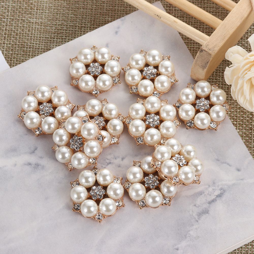 Embellishments For Scrapbooking - Mooie Parel Water Diamant Gesp Bloemvormig