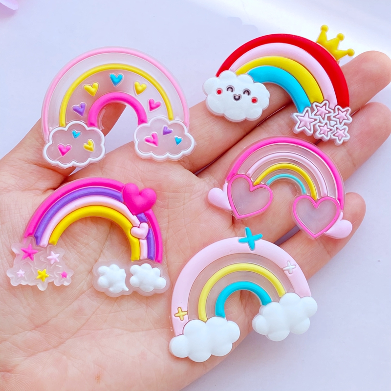 Embellishment Glue Craft - 10Pcs Nieuwe Leuke Transparante Cartoon Regenboog