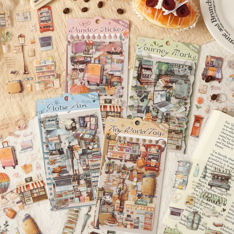 Embellishments For Scrapbooking - 4 stuks/verpakking Vintage Dagelijkse Item Label