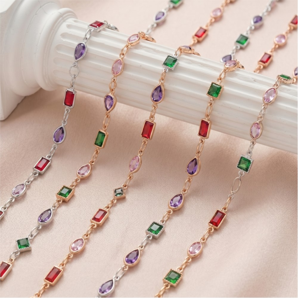 1 meter gemengde gekleurde rec - Pearl Trim Chain recensie en prijs