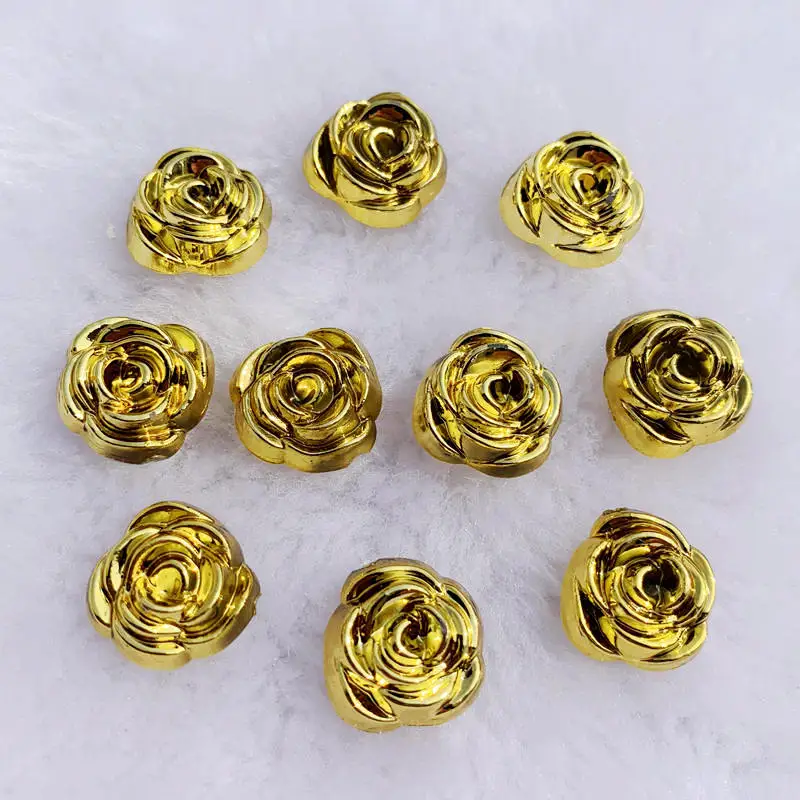 40pcs 14mm Goud Rose Bloemen H - Embellishment Glue Craft recensie en prijs