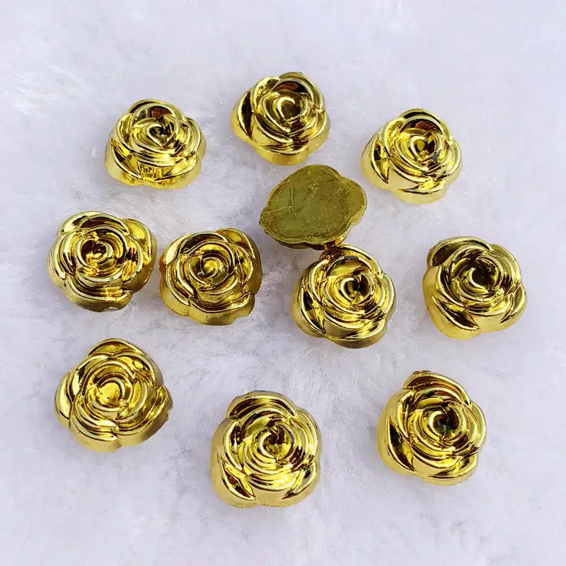 40pcs 14mm Goud Rose Bloemen H - Embellishment Glue Craft recensie en prijs