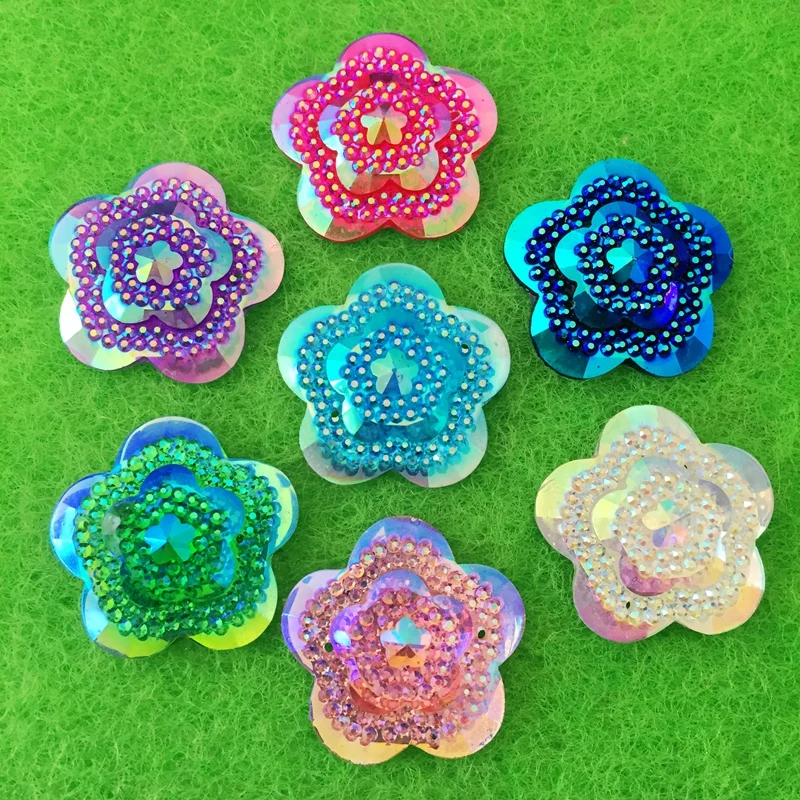 12 stuks Glitter Crystal AB Bl - Sew On Rhinestone recensie en prijs
