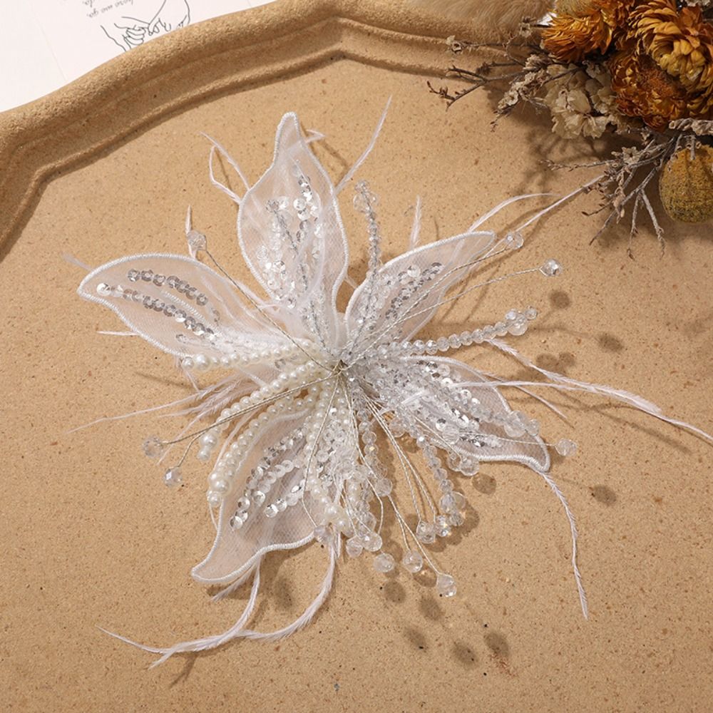 1PC Feather Pearl 3D Organza F - Applique Patch Flower recensie en prijs