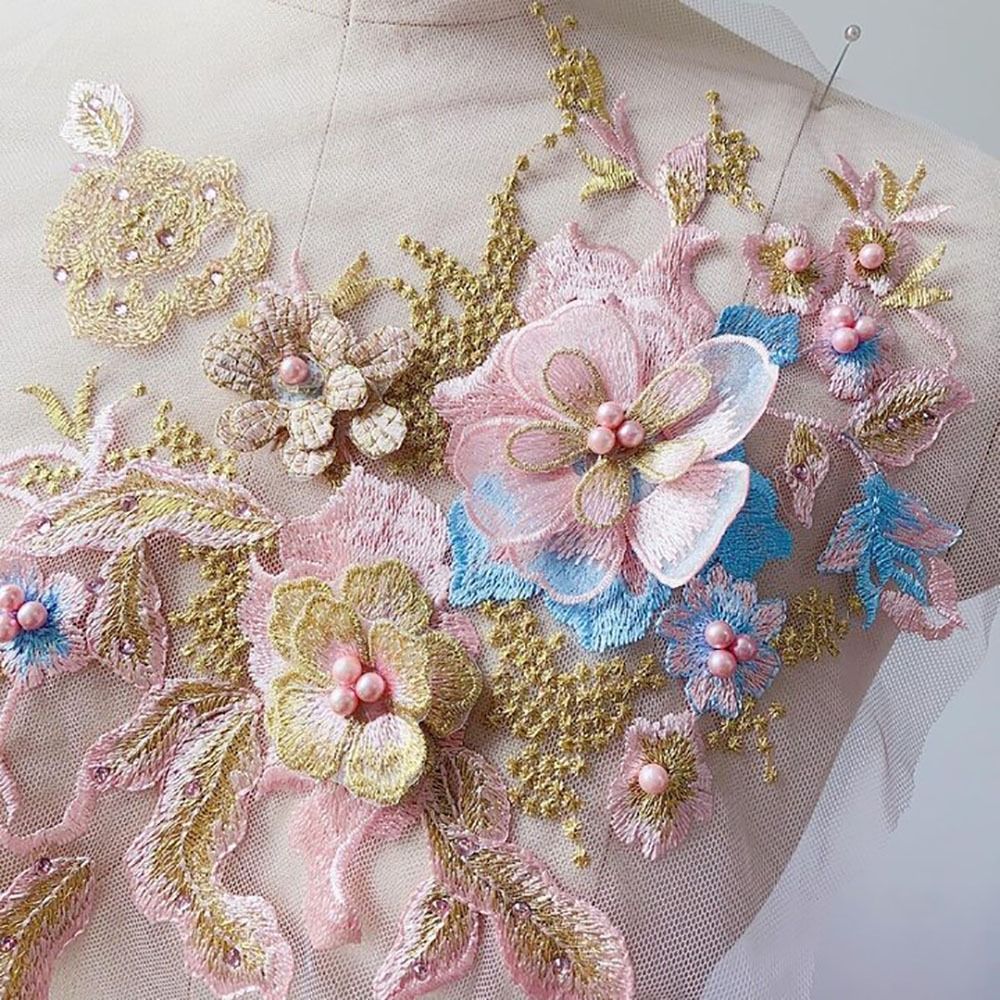 3D bloemen kralen kant stoffen - Applique Patch Flower recensie en prijs