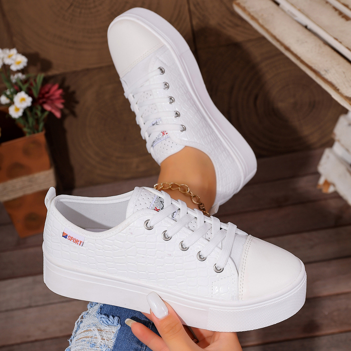 Nieuwe platte casual enkele da - Guipure Lace Panel recensie en prijs