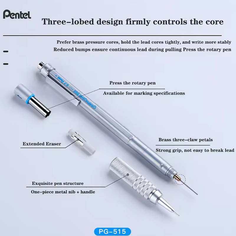 Pentel Vulpotlood GraphGear 50 - Pentel Pen Energel recensie en prijs