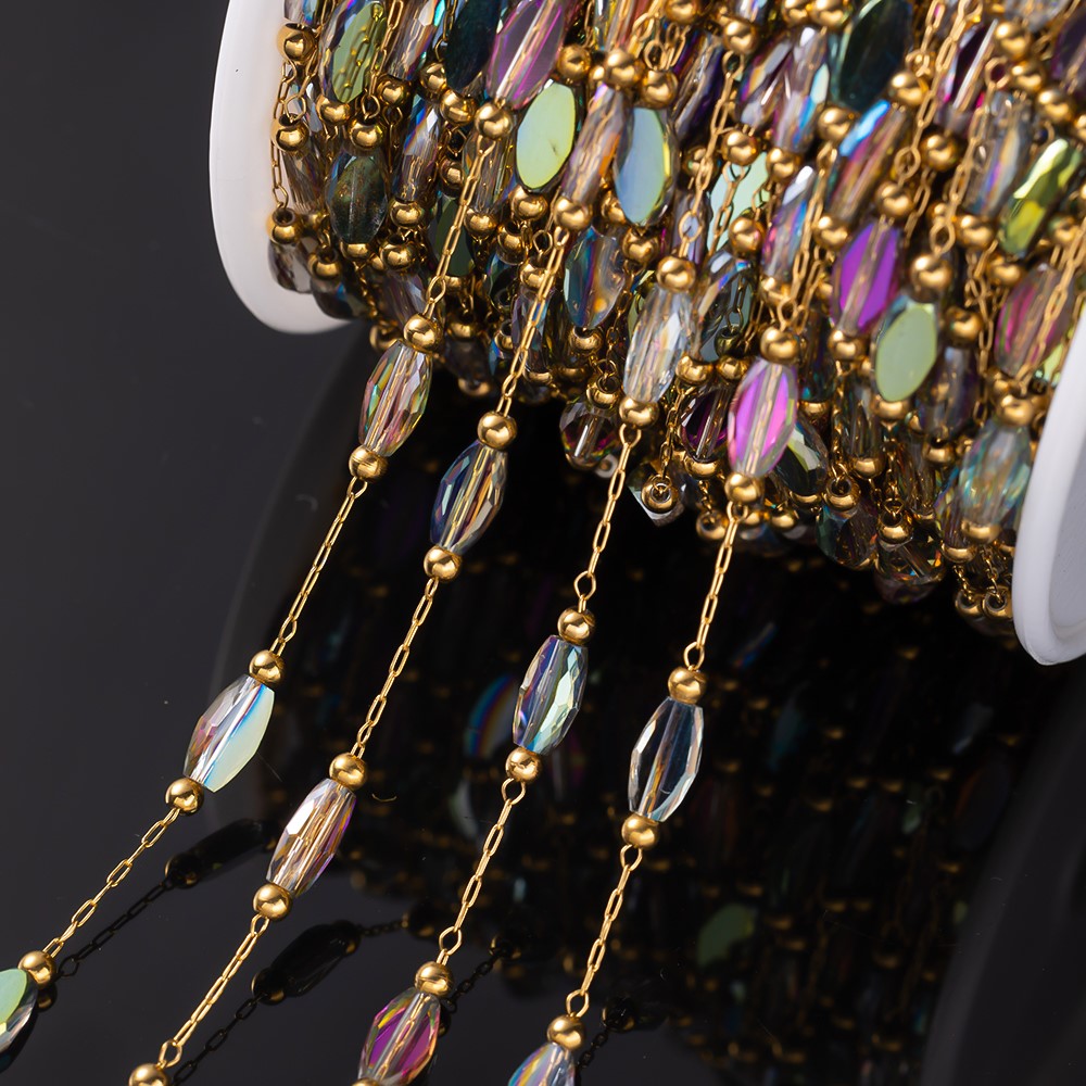 1 meter roestvrij staal gouden - Pearl Trim Chain recensie en prijs