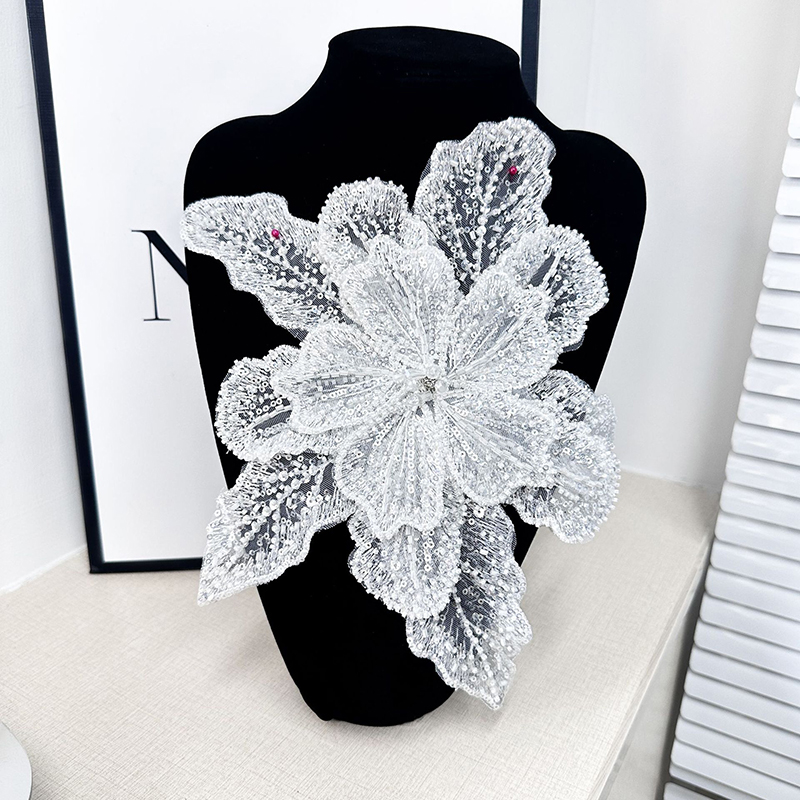 Pailletten kralen bloem kraag  - Applique Patch Flower recensie en prijs