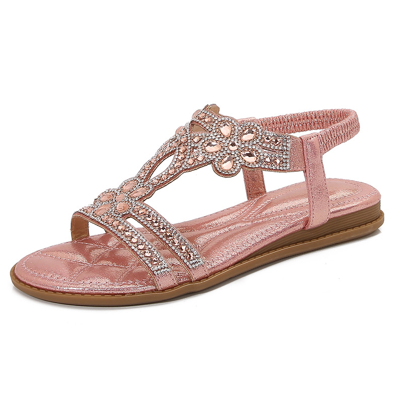 Grote maat opengewerkte sandal - Sew On Rhinestone recensie en prijs