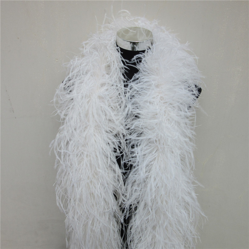 2 meter 6-laags witte natuurli - Feather Trim Marabou recensie en prijs